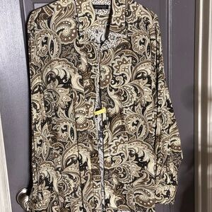 Men's Paisley Print Shirt Jacket